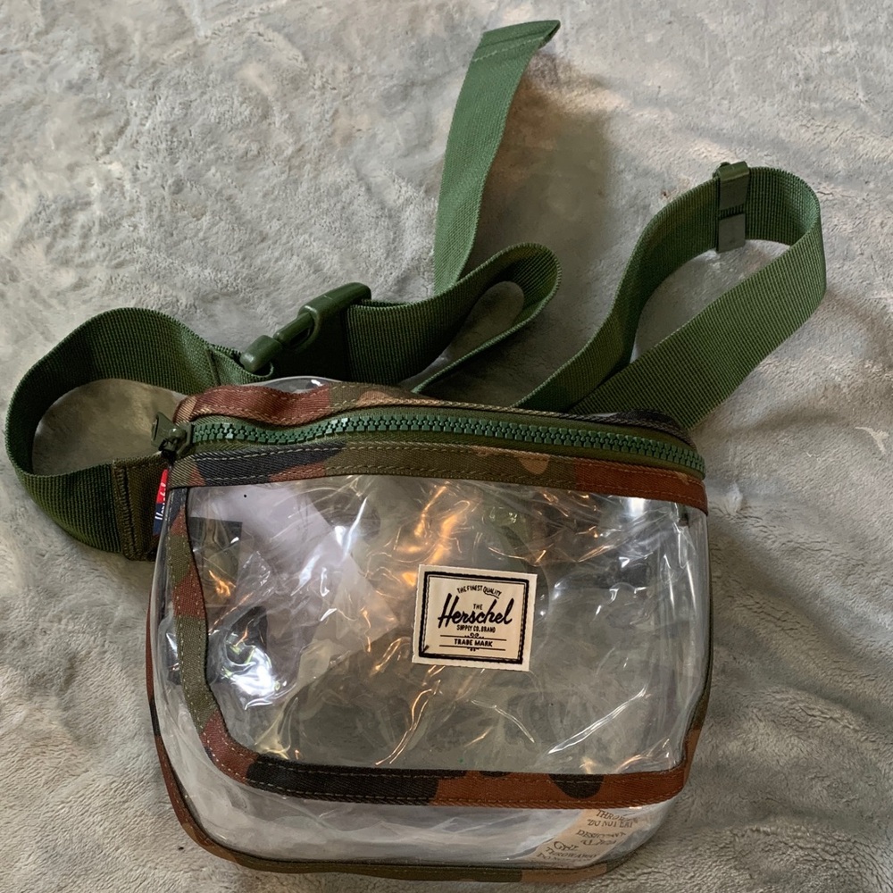 Herschel Supply Company Clear Camo-Trim Waist Pack with Olive Strap